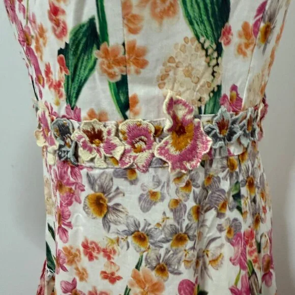 Agua By Agua Bendita lima jardiniera' floral-print linen maxi dress - Picture 7 of 11